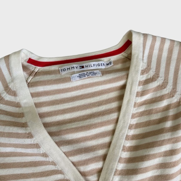 Tommy Hilfiger Striped Button Sweater - M - Picture 5 of 6